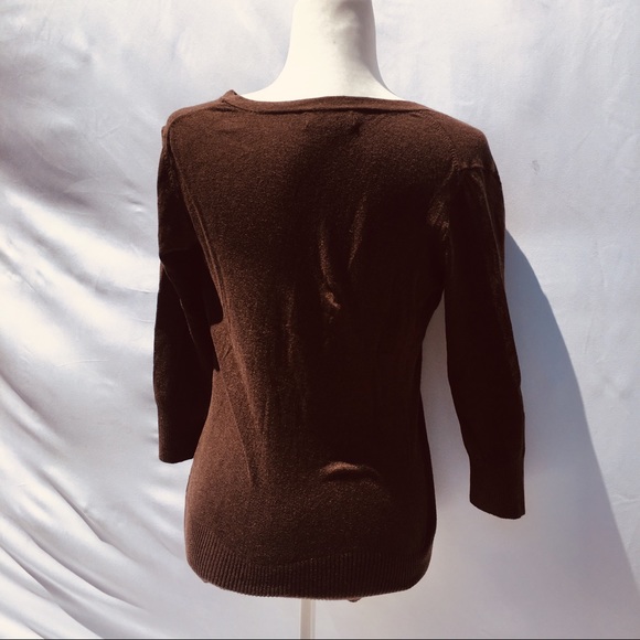 Merona brown button up cardigan - Picture 4 of 6